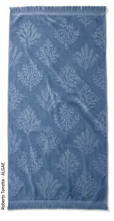 Toalha de Praia Jacquard Roberto Torretta - Algae (Azul)
