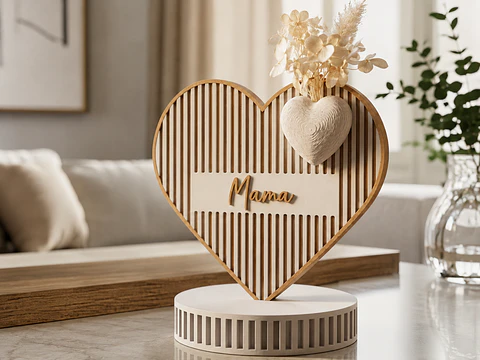Coração de Mãe Decorativo 3D - Edição Especial