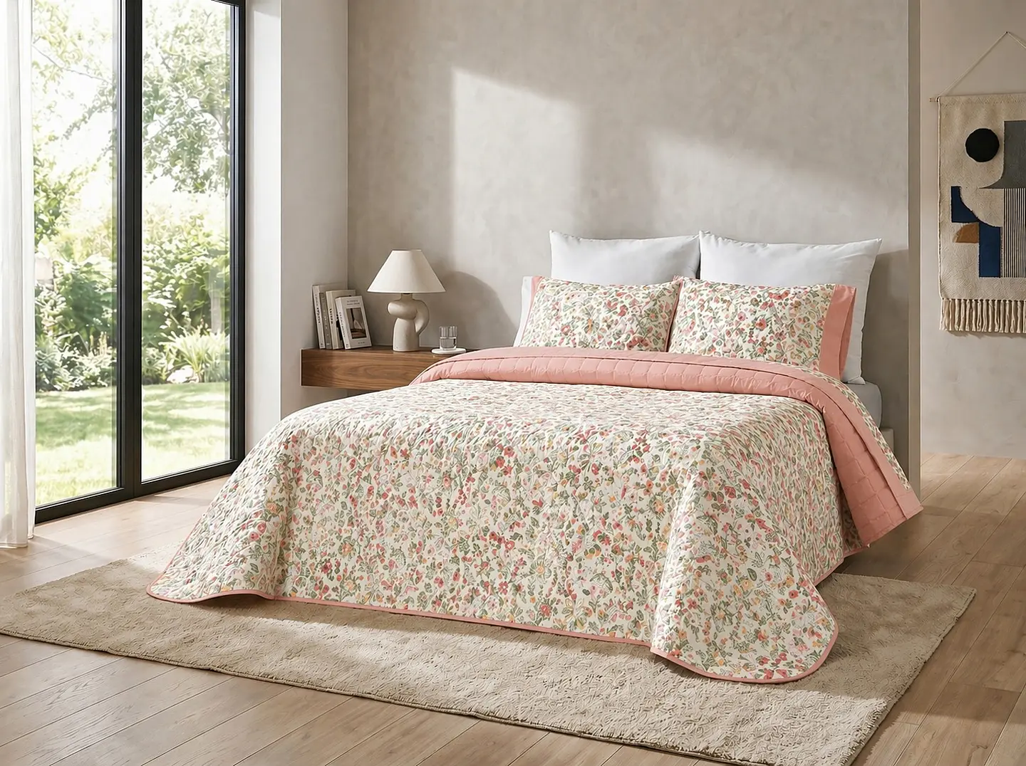 Colcha Casal BellaRosa (240x260cm) – Elegância e Conforto Exclusivo 1