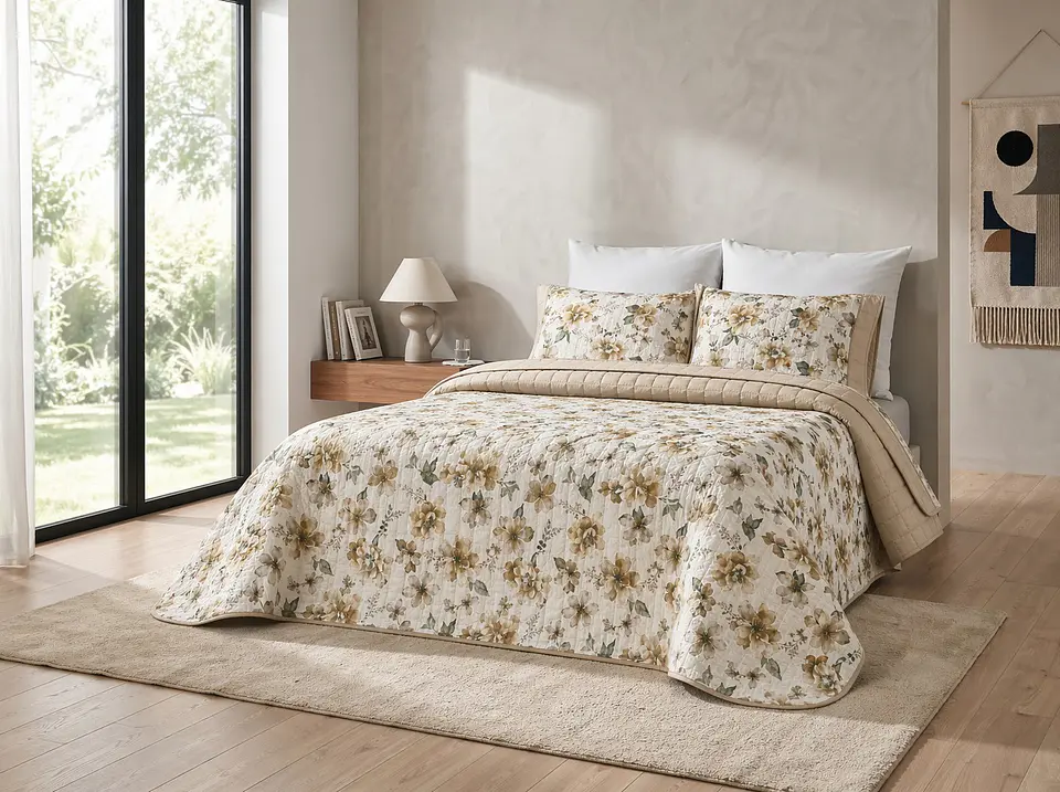 Colcha Casal BellaRosa (240x260cm) – Elegância e Conforto Exclusivo 9