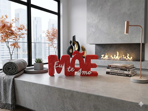 Placa Decorativa " Mãe Eu te Amo"