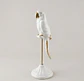Papagaio Branco com Poleiro Dourado - 54cm - Thumbnail 4