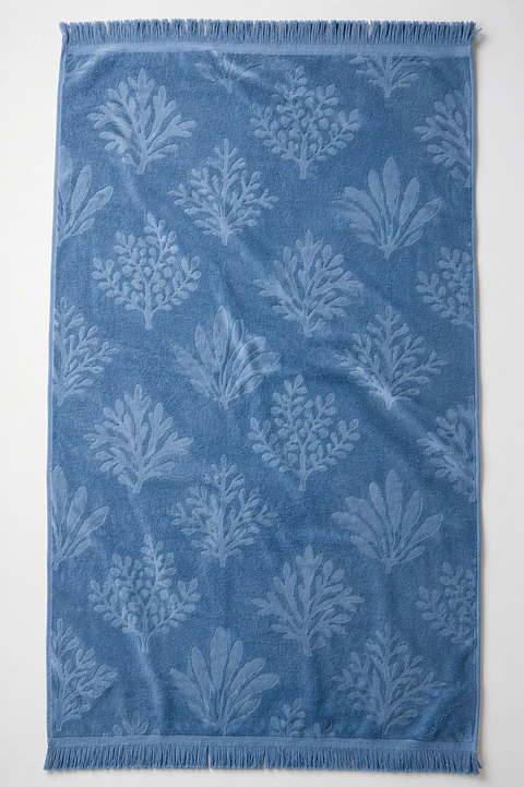 Toalha de Praia Jacquard Roberto Torretta - Algae (Azul)