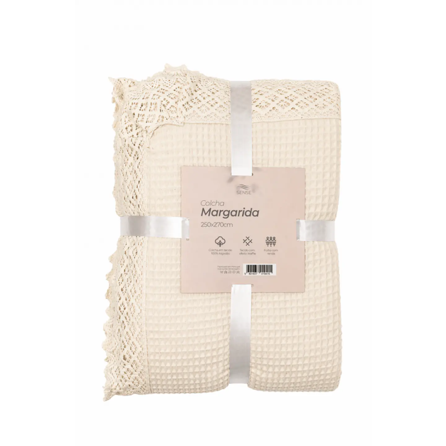 Colcha de Casal Margarida | Textura Waffle - 100% Algodão 2
