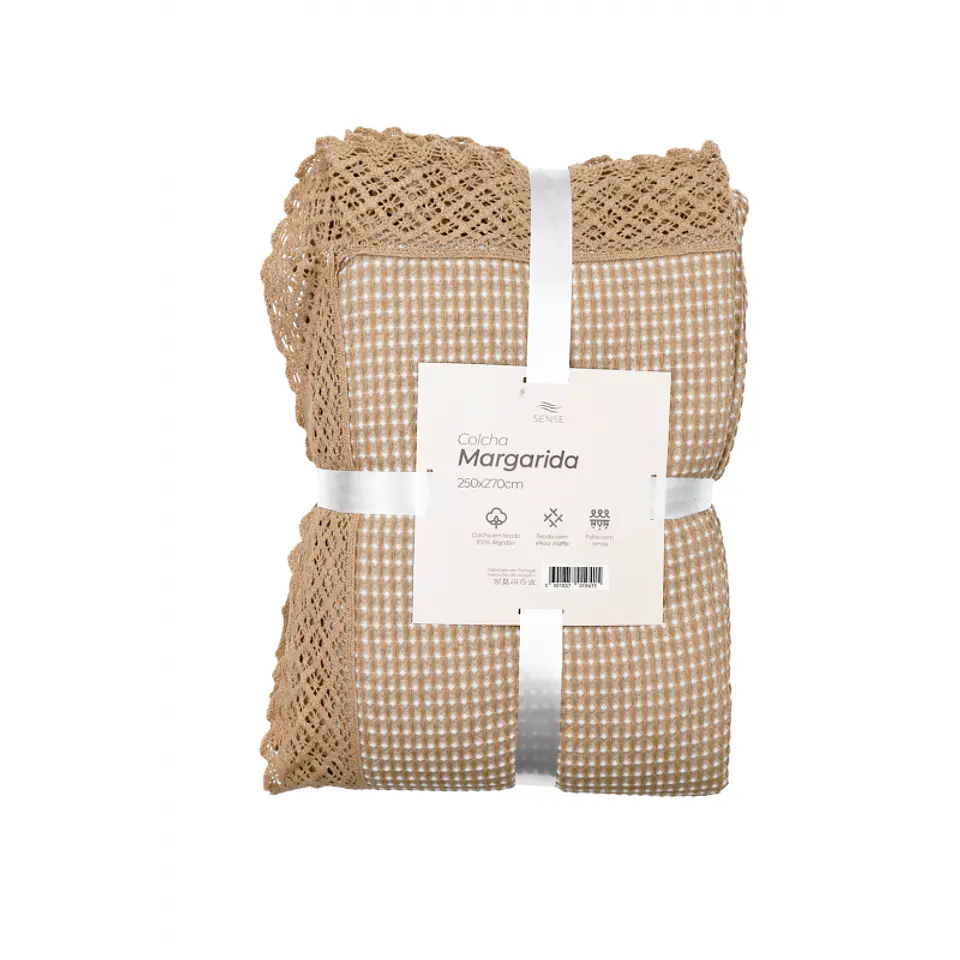 Colcha de Casal Margarida | Textura Waffle - 100% Algodão 5
