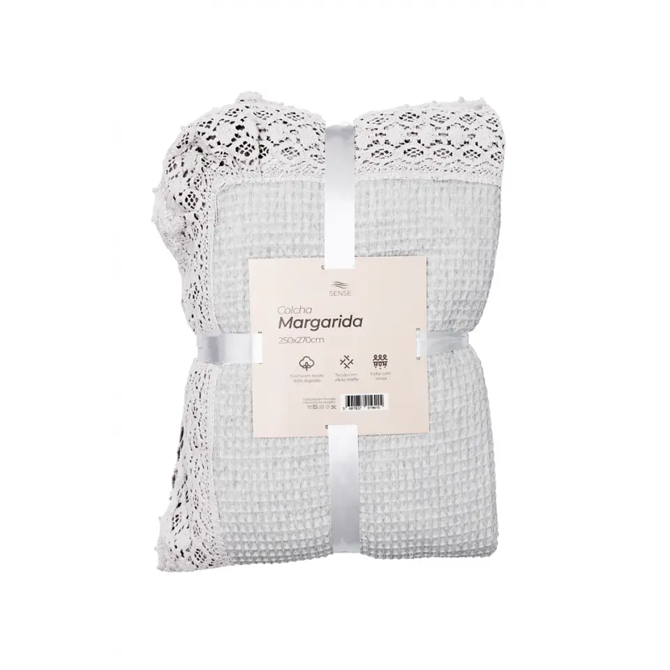 Colcha de Casal Margarida | Textura Waffle - 100% Algodão 7
