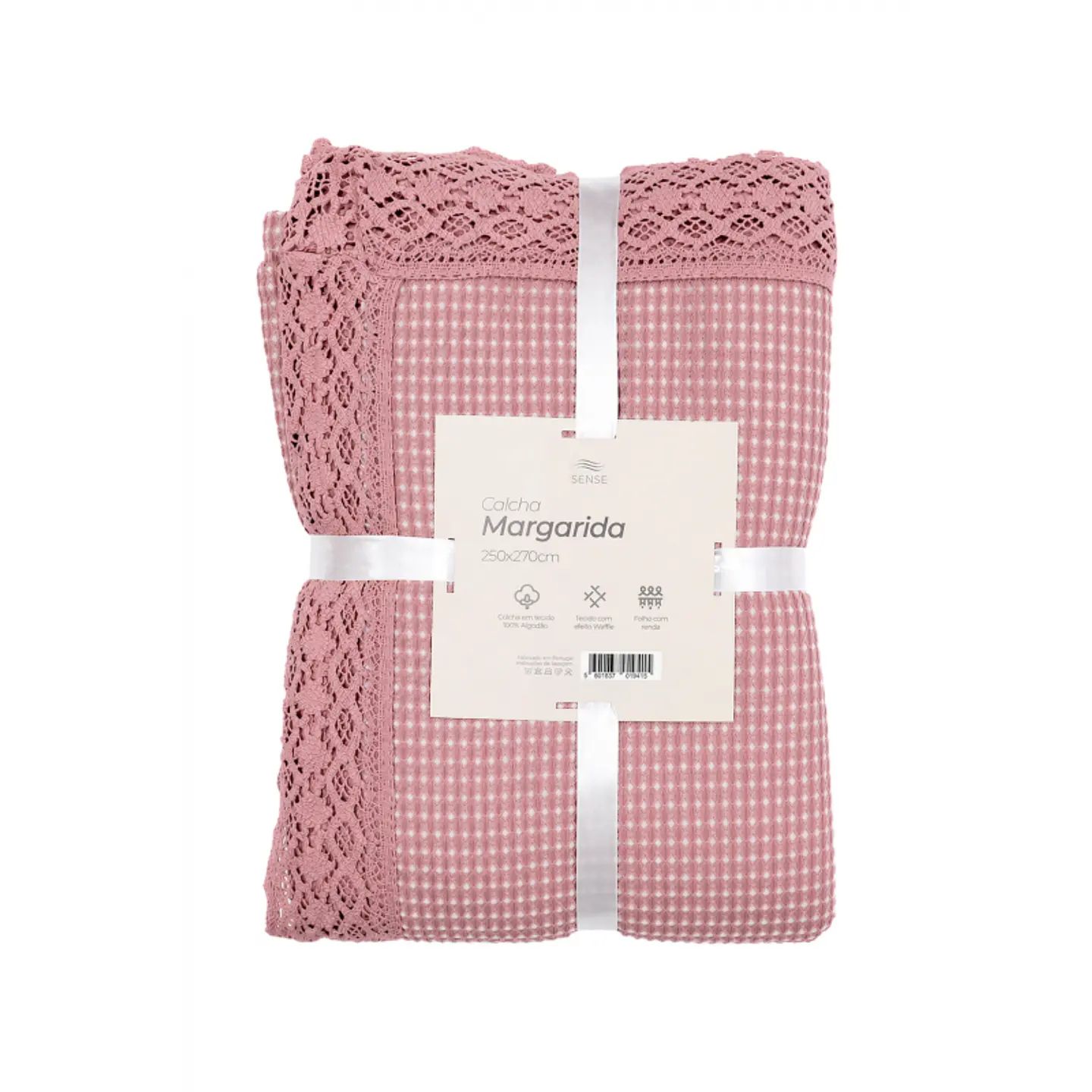 Colcha de Casal Margarida | Textura Waffle - 100% Algodão 10
