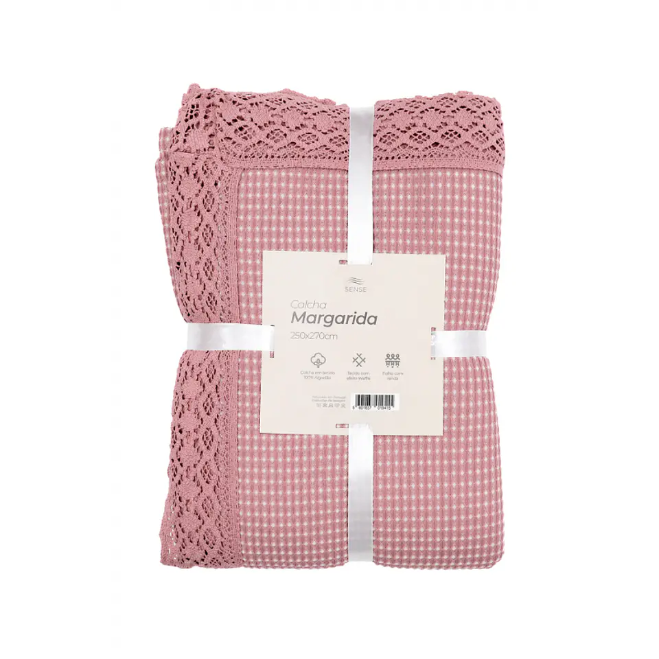 Colcha de Casal Margarida | Textura Waffle - 100% Algodão 10
