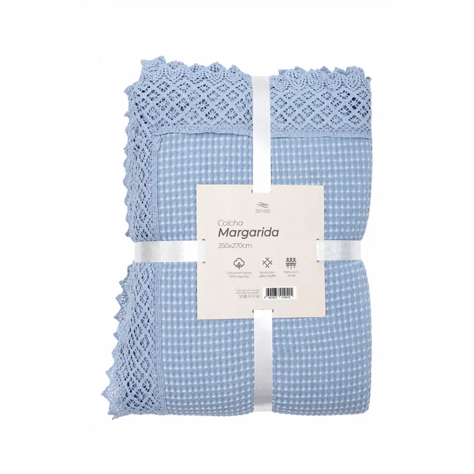 Colcha de Casal Margarida | Textura Waffle - 100% Algodão 12