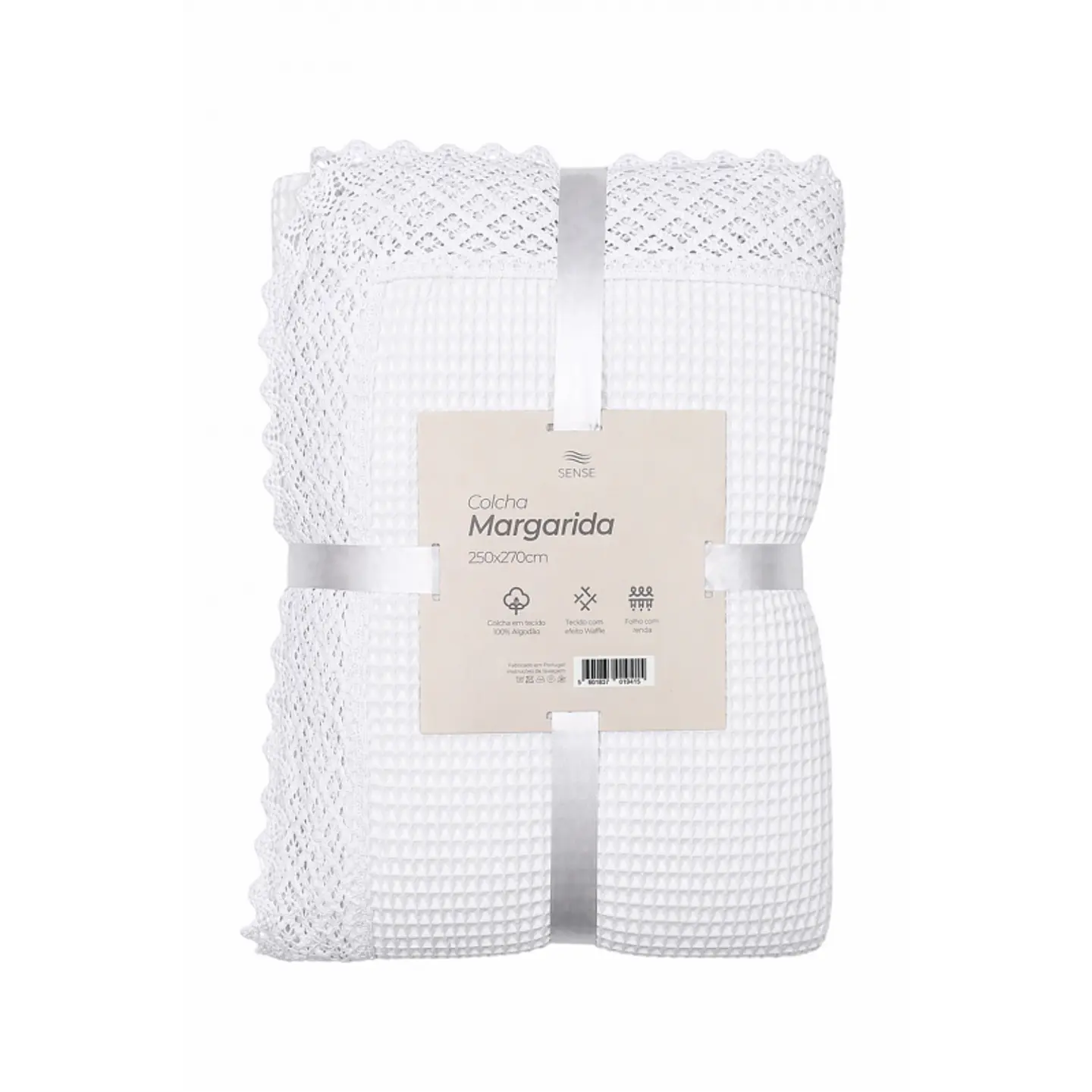 Colcha de Casal Margarida | Textura Waffle - 100% Algodão 16