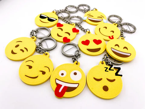Porta-Chaves Emoji em PLA – Impressão 3D