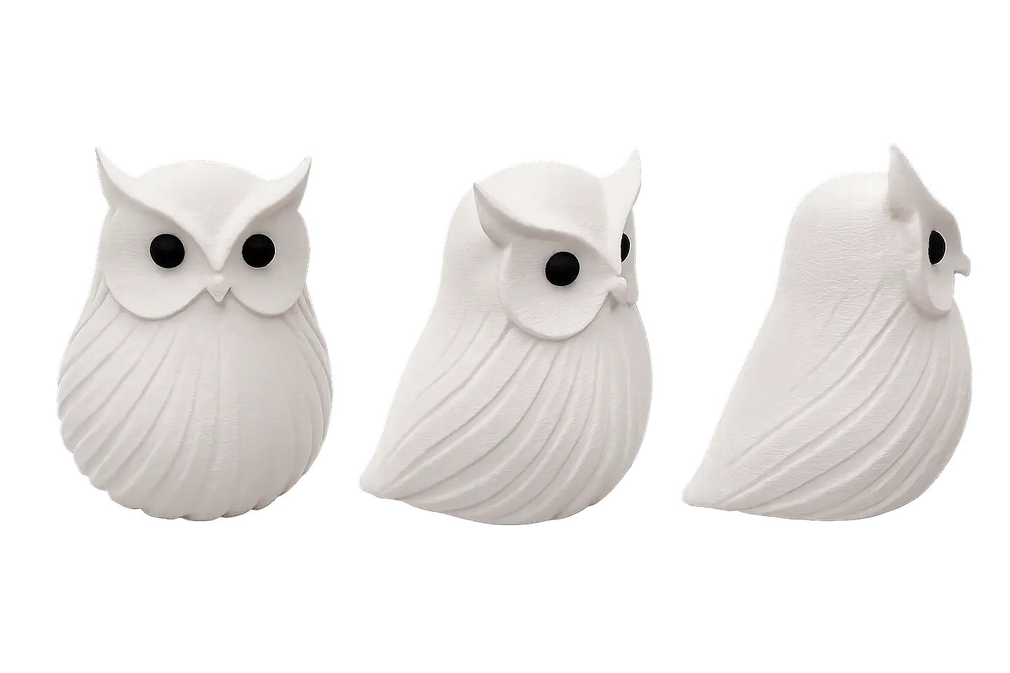 🦉 Coruja Felpuda Decorativa em Impressão 3D – Personalizada ao Seu Gosto 3