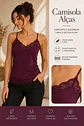 Camisola de Alças com Renda Bordô REFª19985 – Elegância, Conforto e Feminilidade - Thumbnail 1