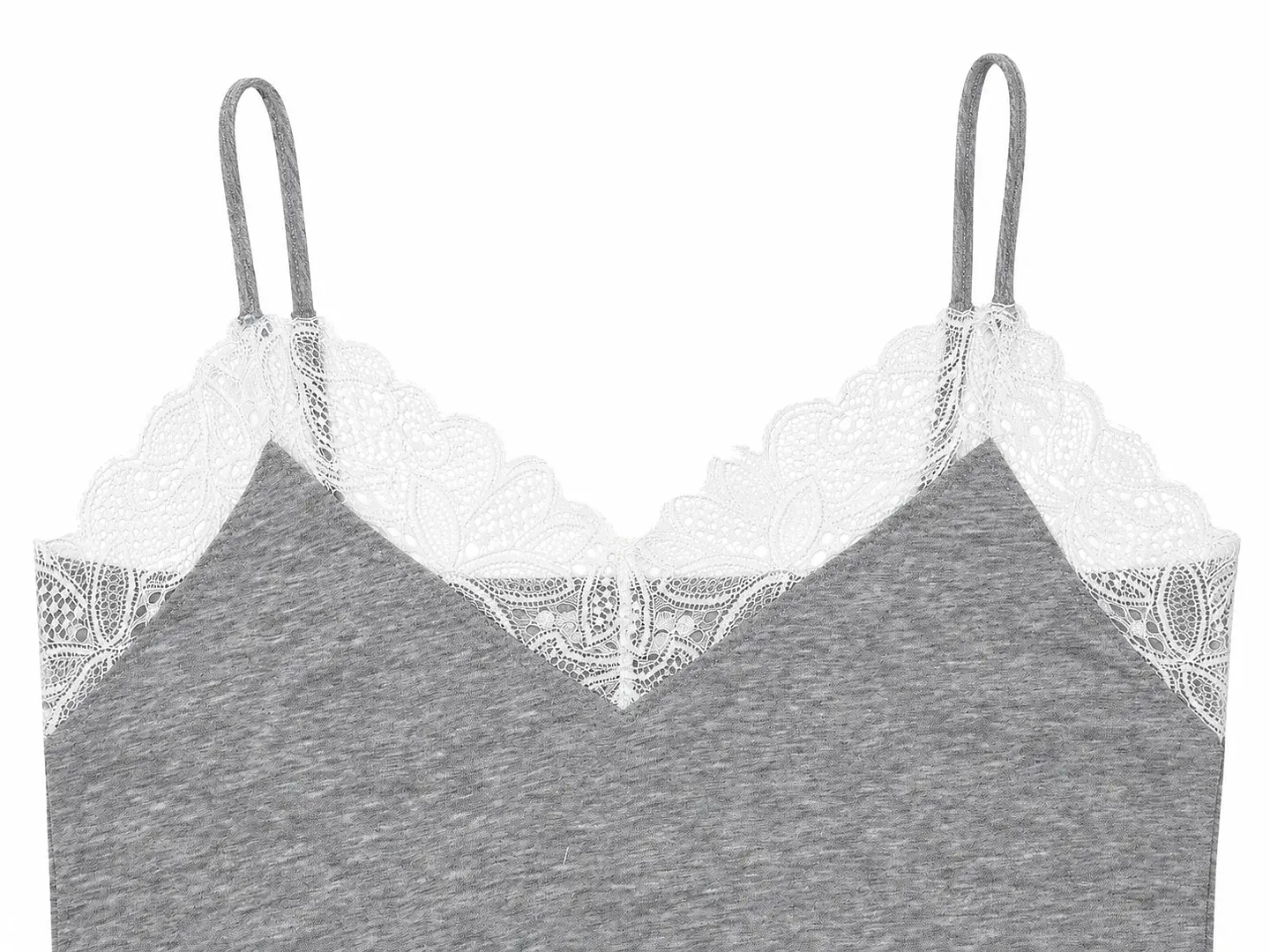 Camisola de Alças em Algodão com Renda | Ref. 19111 3