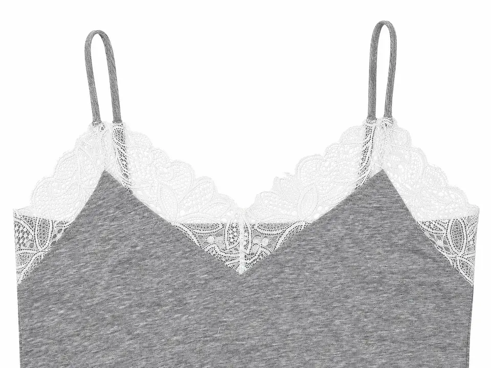 Camisola de Alças em Algodão com Renda | Ref. 19111 3