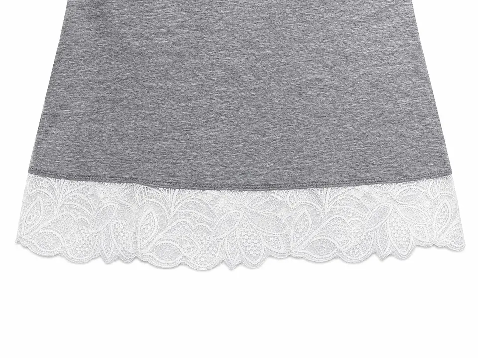 Camisola de Alças em Algodão com Renda | Ref. 19111 4