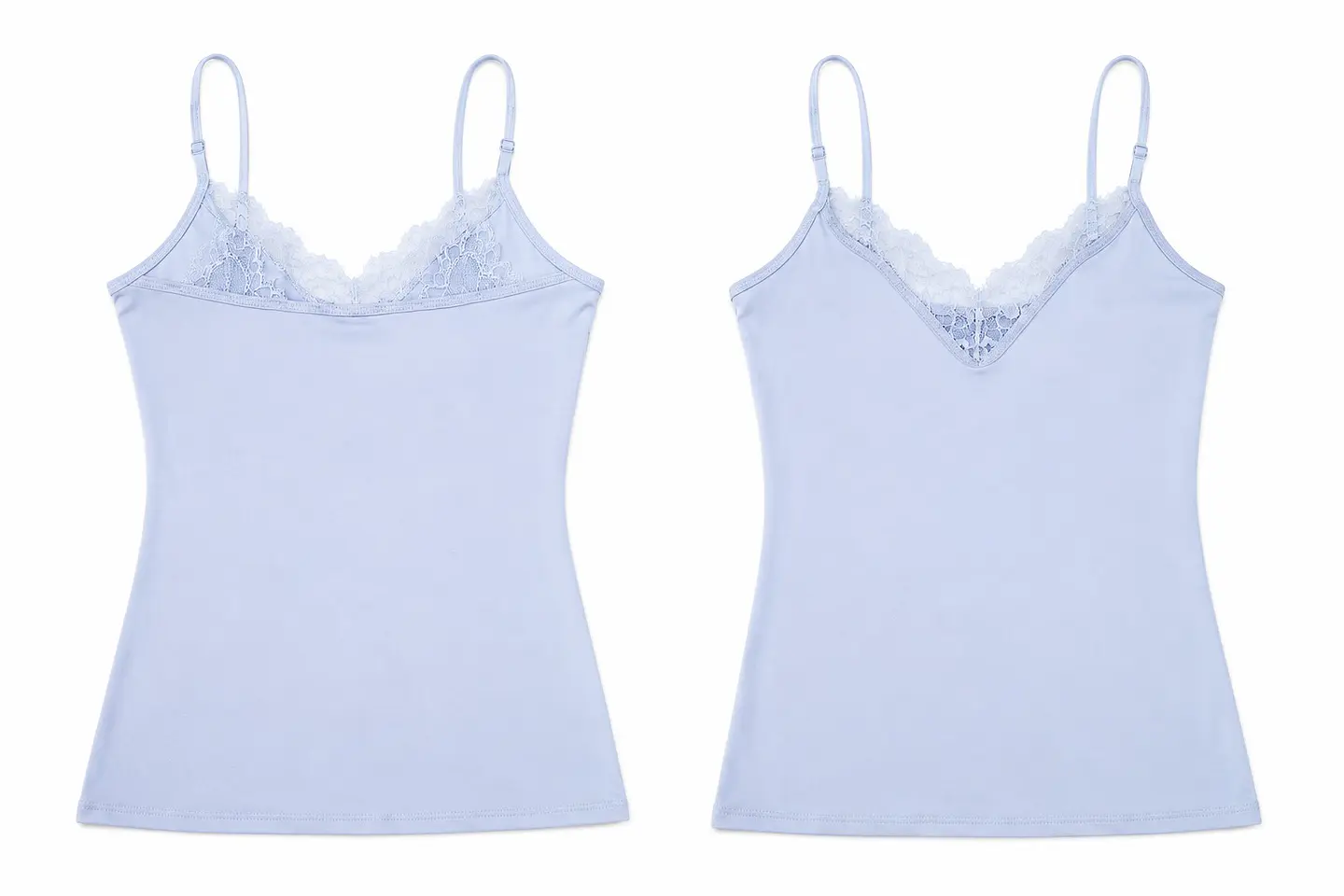 Camisola de Alças Finas com Renda em Microfibra 19173 2