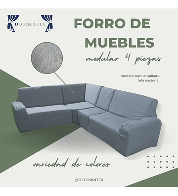 FORRO DE MUEBLES -  modular 4 piezas