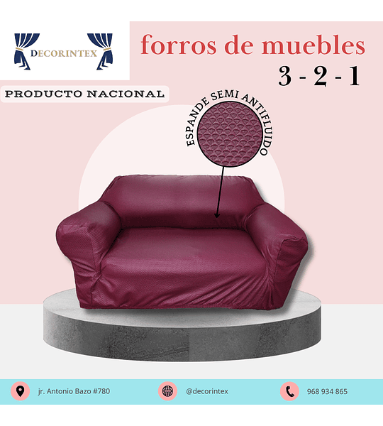 FORRO DE MUEBLES   3 - 2 - 1       SEMI ENTALLADO