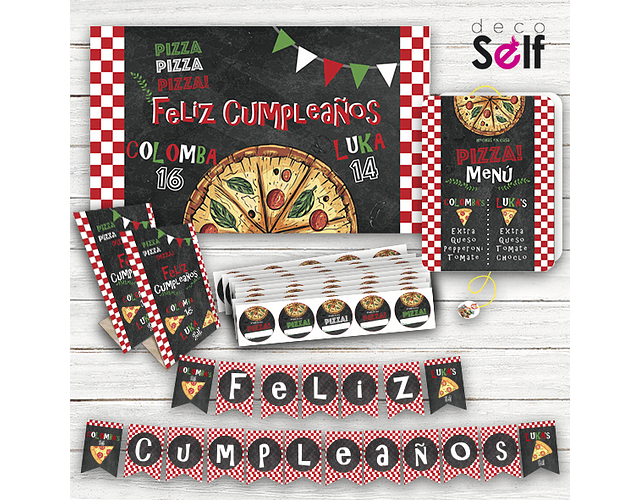 Pack Cumpleaños PIZZA LOVER
