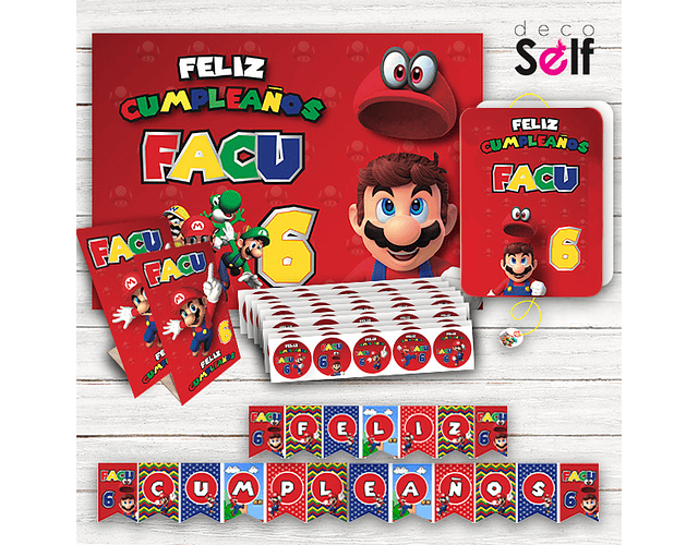 Pack Cumpleaños MARIO BROS