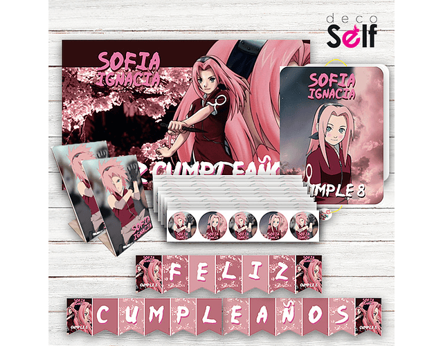 Pack Cumpleaños SAKURA - NARUTO