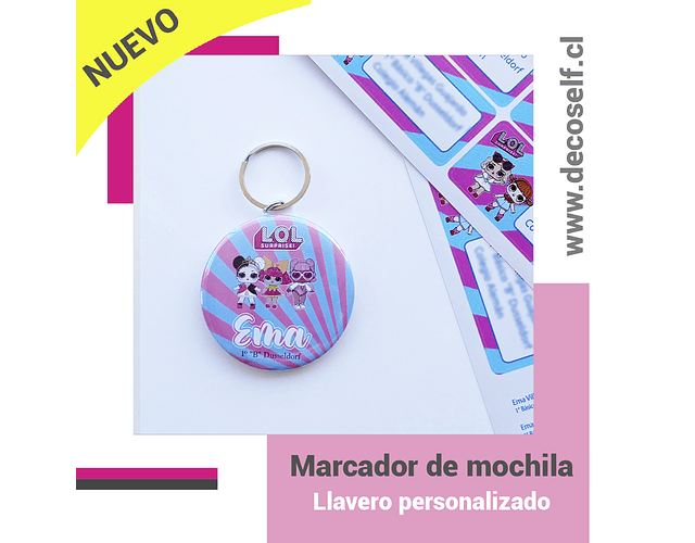 Marcador de mochila personalizado