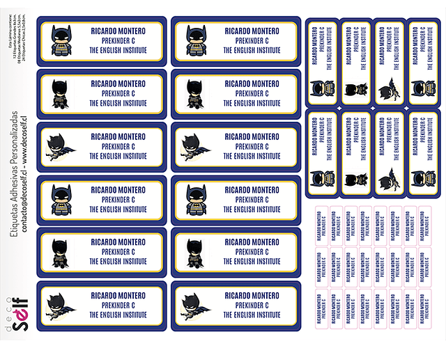 Etiquetas Adhesivas BATMAN