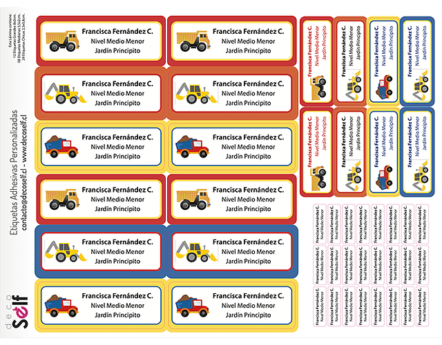 Etiquetas Adhesivas CAMIONES