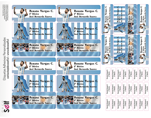 Etiquetas Adhesivas MESSI 2022