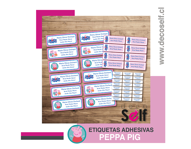 Etiquetas Adhesivas PEPPA PIG