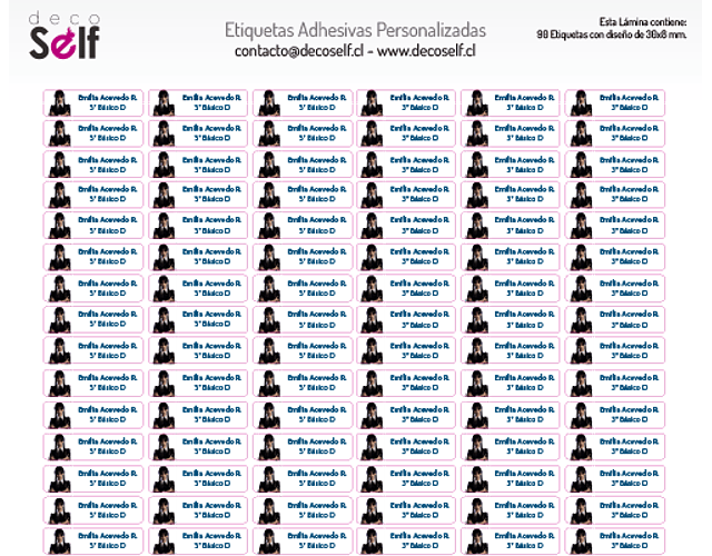 Etiquetas Adhesivas MERLINA