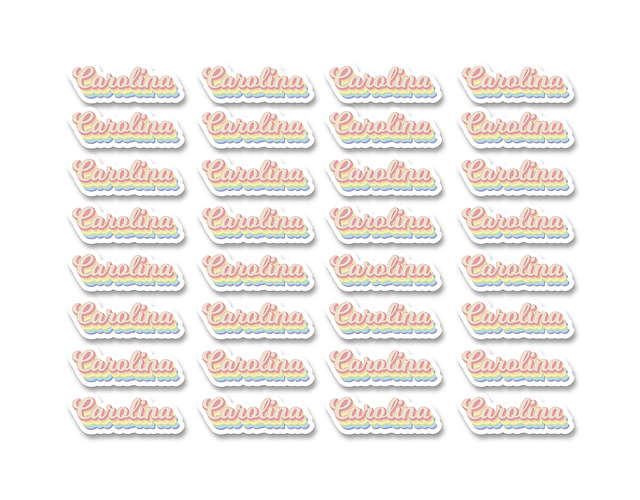 Sticker Nombre Retro