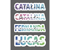 Sticker NOMBRES lettering