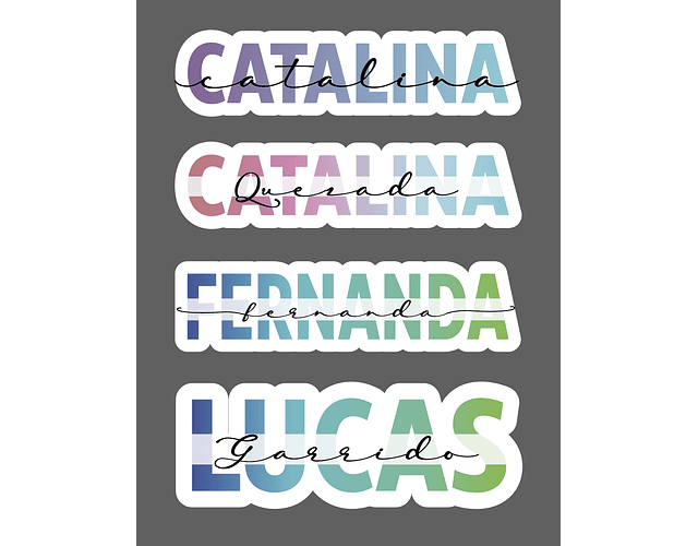 Sticker NOMBRES lettering