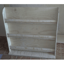 Librero de madera infantil natural barnizado 90*120 cm