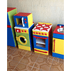 Rincón de cocina juguete de madera de colores