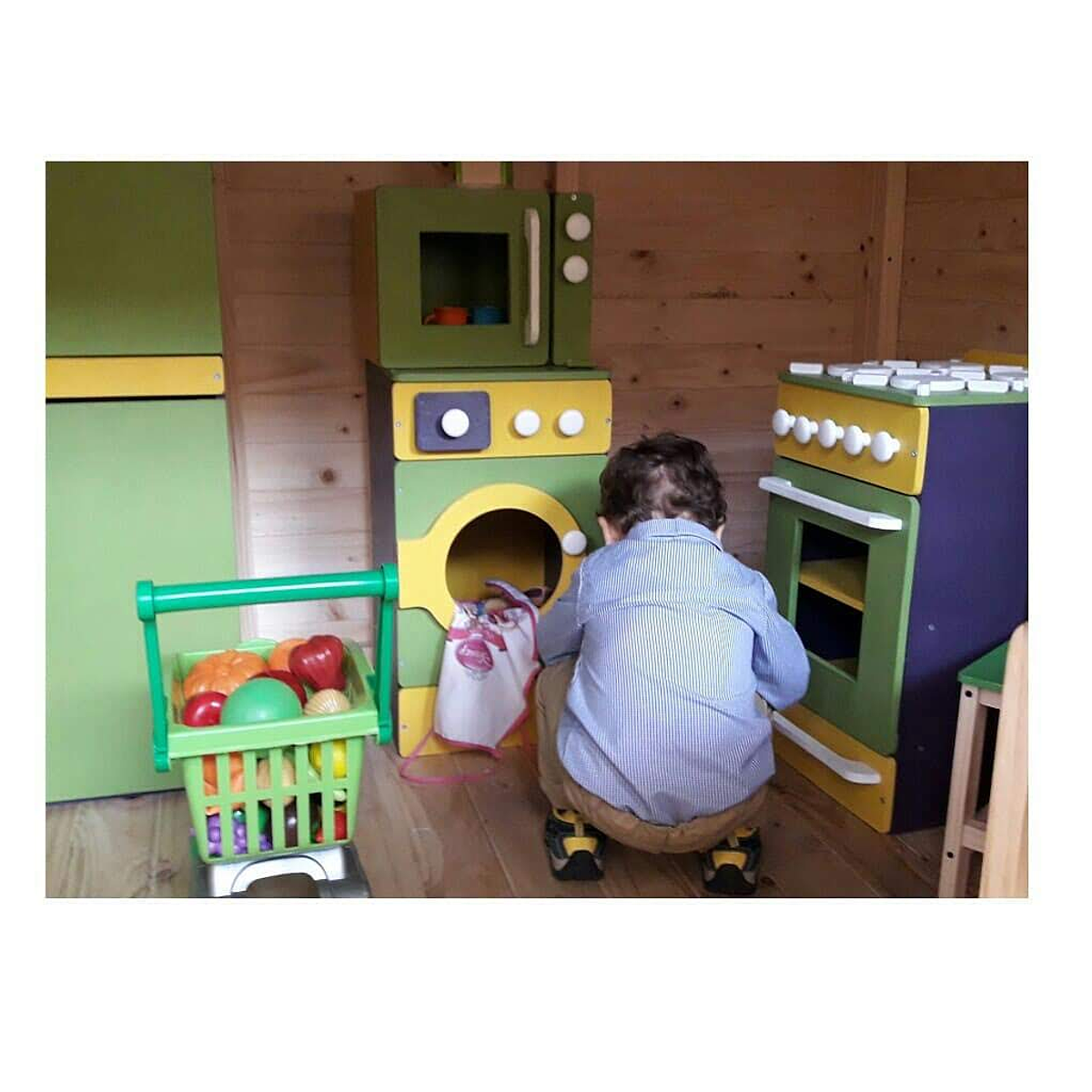 Rincón de cocina juguete de madera de colores