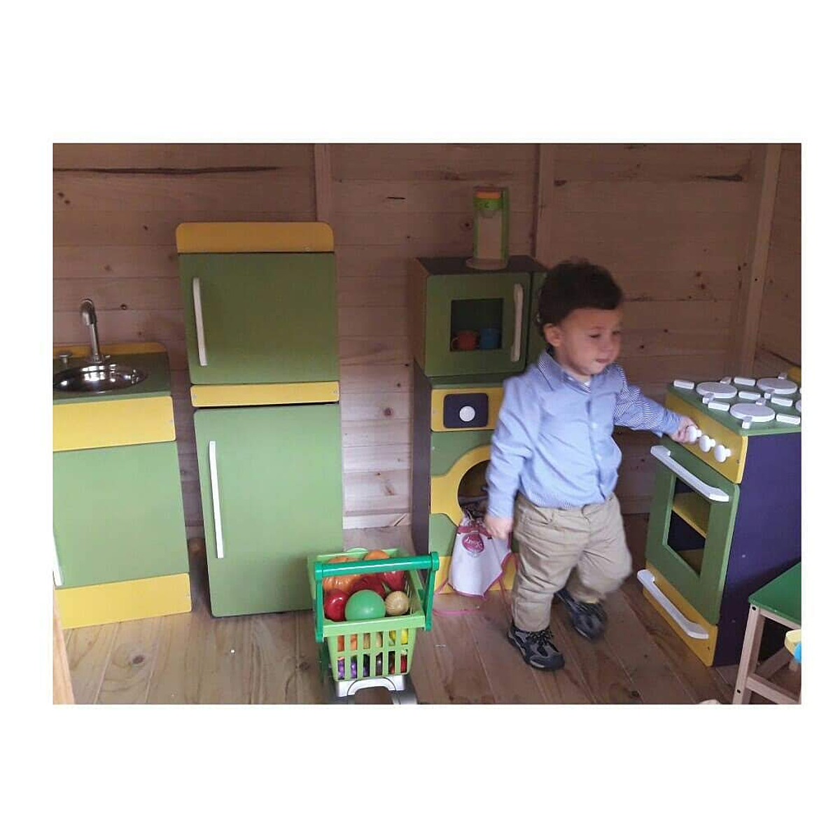 Rincón de cocina juguete de madera de colores