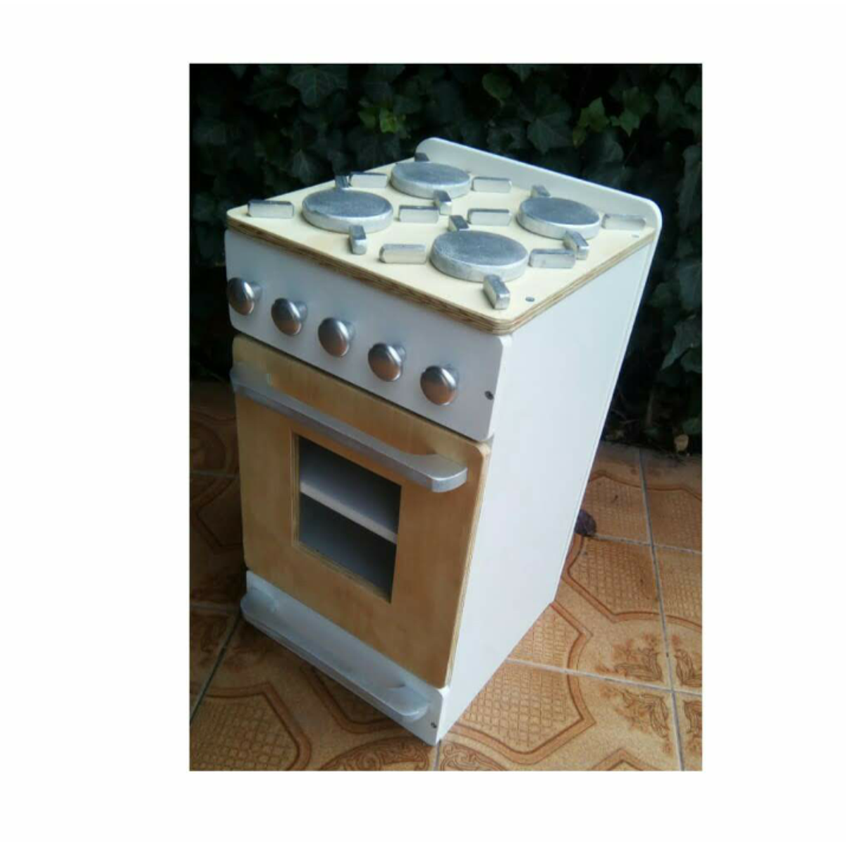 Rincón de cocina juguete de madera Natural-color