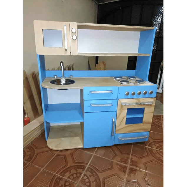 Mueble de cocina juguete, grande Natural-color 
