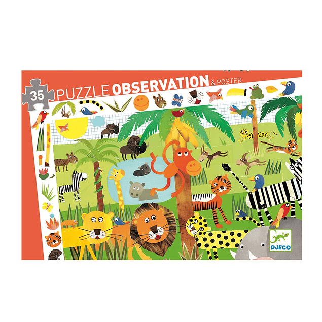Puzzle Observación Selva 35 piezas