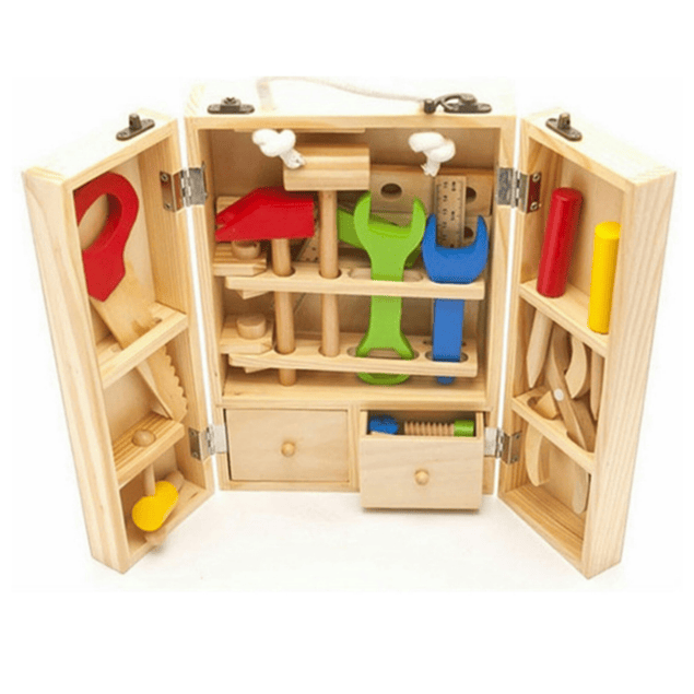 Caja de herramientas de madera 