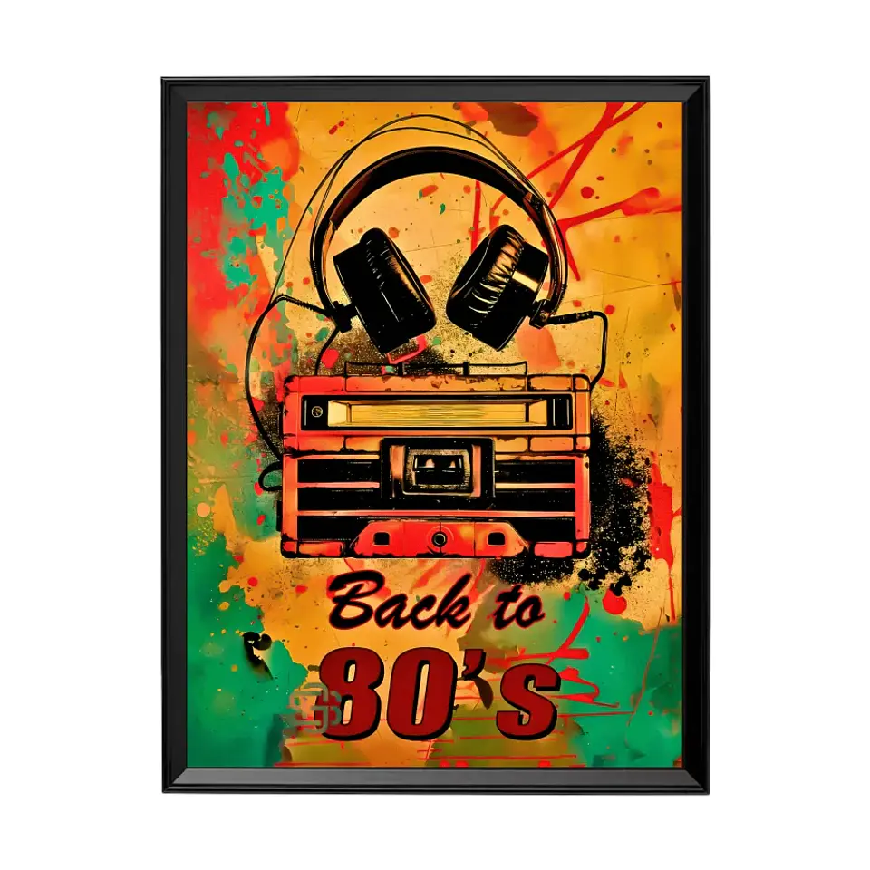 Cuadro Back To 80´S Retro 1