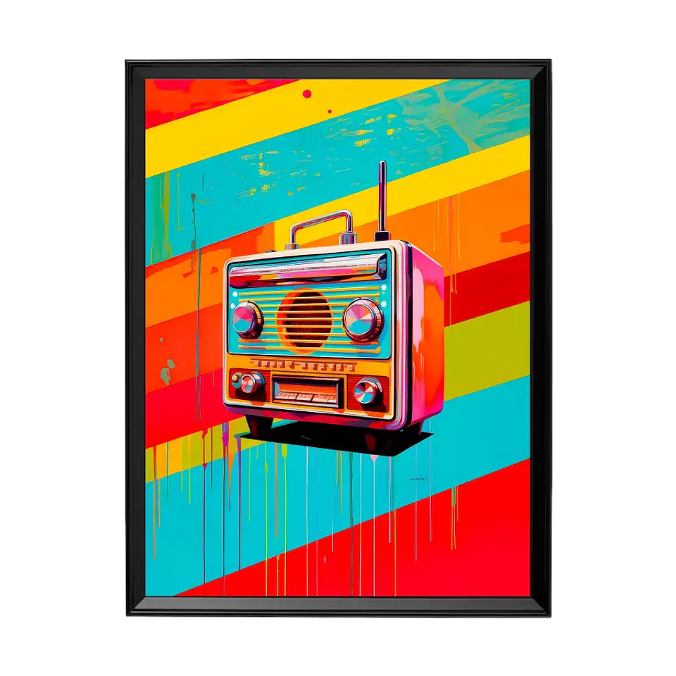 Cuadro Retro Frecuencia - Color Pop 1