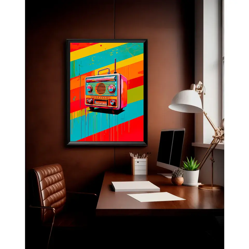 Cuadro Retro Frecuencia - Color Pop 2