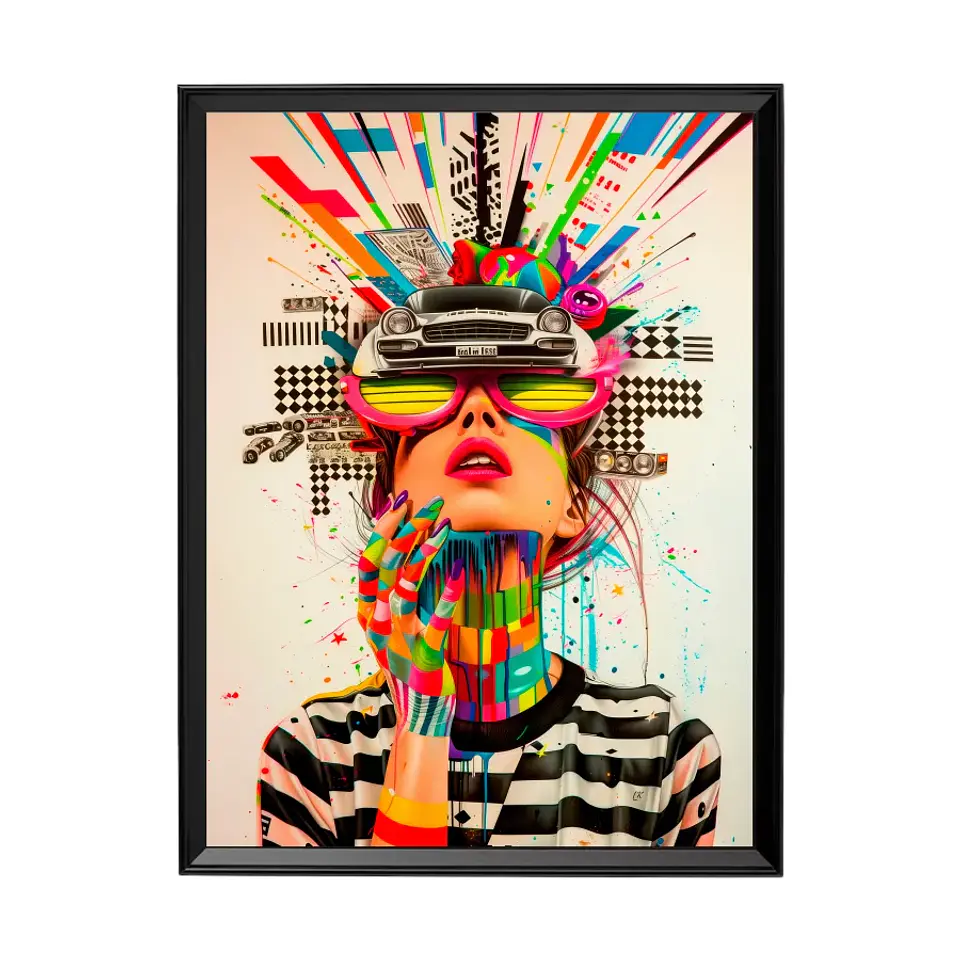 Cuadro Explosión Retro-Futurista 1