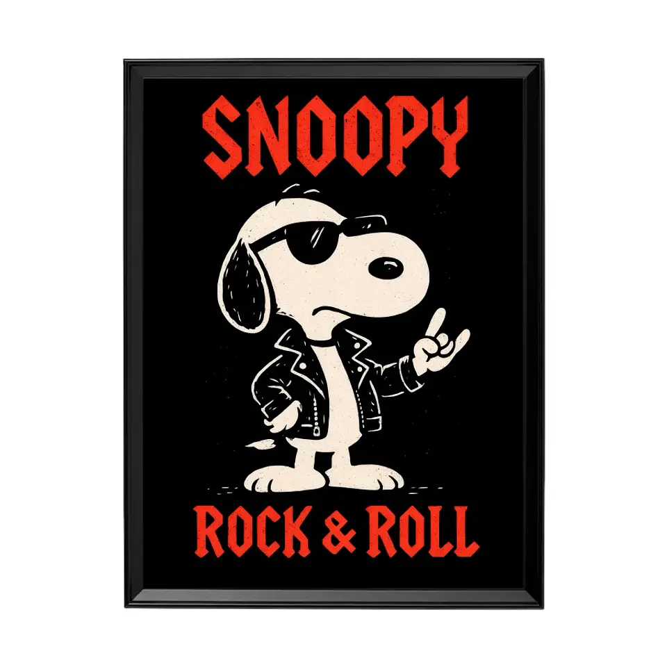 Cuadro Snoopy Rock & Roll 1