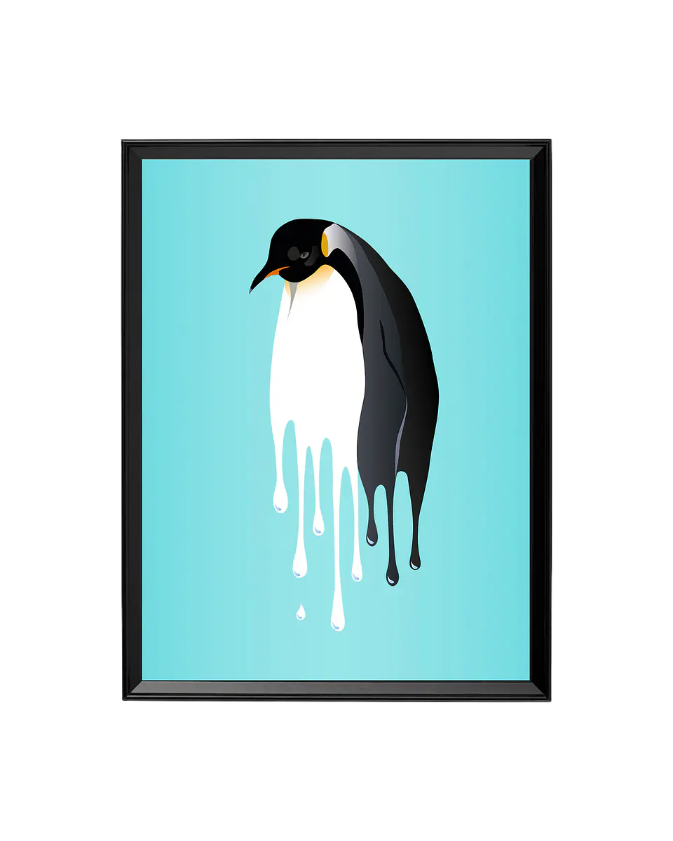 Cuadro Eco Glacial: El Pingüino Derretido 1