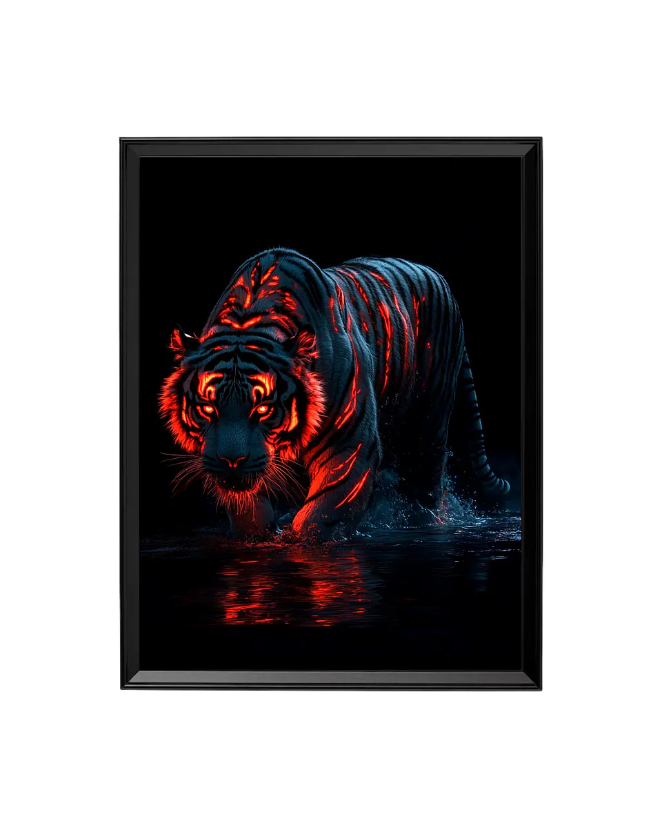 Cuadro Furia Ígnea: El Tigre Espectral 1